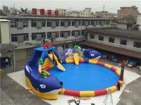 China Summer Sharp Inflatable Water Park , Crocodile Island Inflatable Water Slide factory