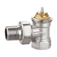 Quality Angled Traditional Corner Thermostatic Radiator Valves 3/8'' X 3/8'' Nickel for sale