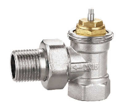 Quality Angled Traditional Corner Thermostatic Radiator Valves 3/8'' X 3/8'' Nickel for sale