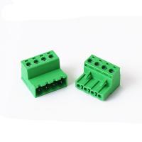 China Green PCB Terminal Block Pitch 5.08mm Rated Voltage 300V Plastic Electrical Screw Blocks for sale