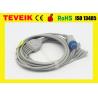 China Medical Datex Cardiocap Round 10pin 5 leadwires ECG Cable For Patient Monitor factory