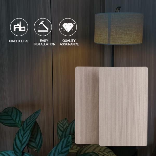 Quality Light Luxury Style Fireproof And Mothproof Wood Grain PVC Bamboo Charcoal Fiber Board for sale