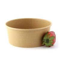 China Recyclable Oil Resistant Kraft Paper Bowls For Food , Paper Salad Bowls factory