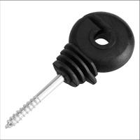 China IST001  standard ring insulator Black Color Screw in ring insulator for electric fence  electric fence insulator factory