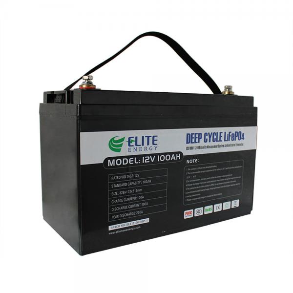 Quality Rechargable 12V 100Ah LiFePO4 Battery Lithium Phosphate Power Supply for sale