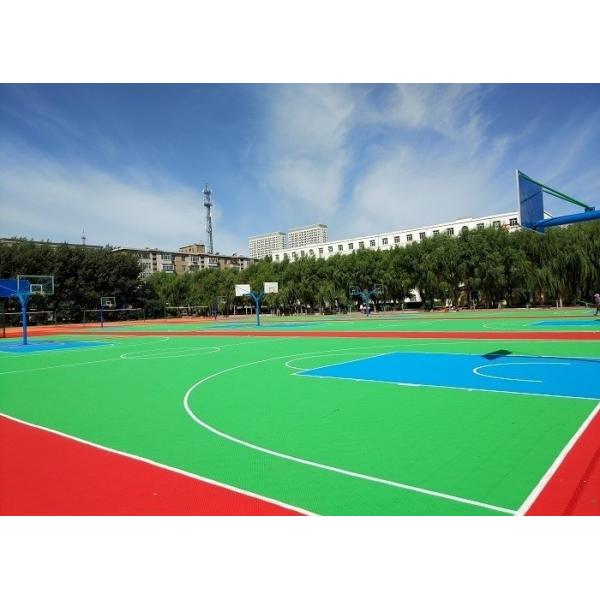 Quality High Strength PP Safety Modular Sports Flooring , Portable Non Slip Basketball Court Flooring for sale