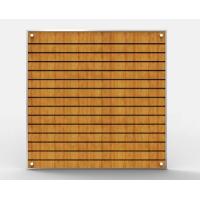 Quality Practical Indoor Melamine Slatwall Panel , Fireproof Grooved Wooden Acoustic for sale