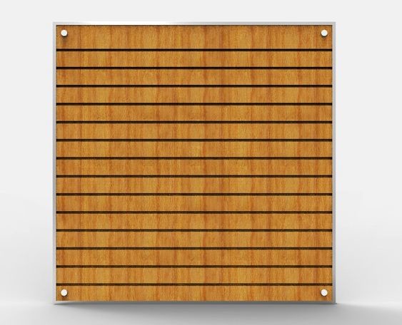 Quality Practical Indoor Melamine Slatwall Panel , Fireproof Grooved Wooden Acoustic Panels for sale