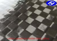 China 12K Spread Tow Carbon Fiber Glossy Polyurethane Leather Fabric factory