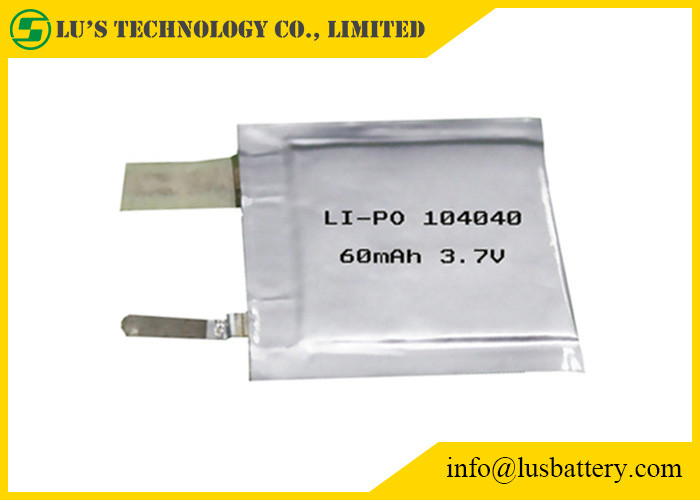 China LP104040 3.7V 60mah small Lithium Polymer Battery Cell pl104040 lithium ion batteries 3.7v 60mah for tracking system factory
