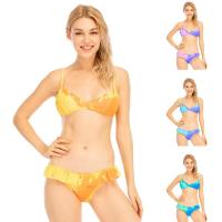 China Yellow  green  pink  colour  Swimsuit Fashion Split white with UPF 50++ sunprotection function new style summer bikini factory