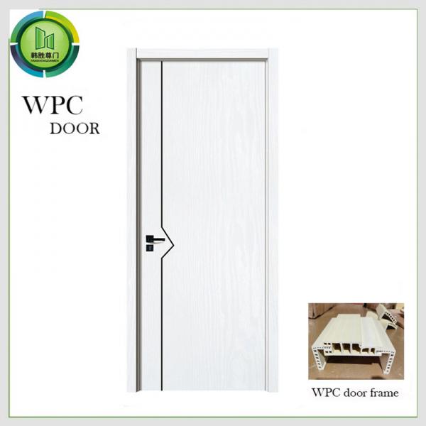 Quality Upvc Fire Rated Solid Core Door ,  WPC Plain Wood Door Hotel Use for sale