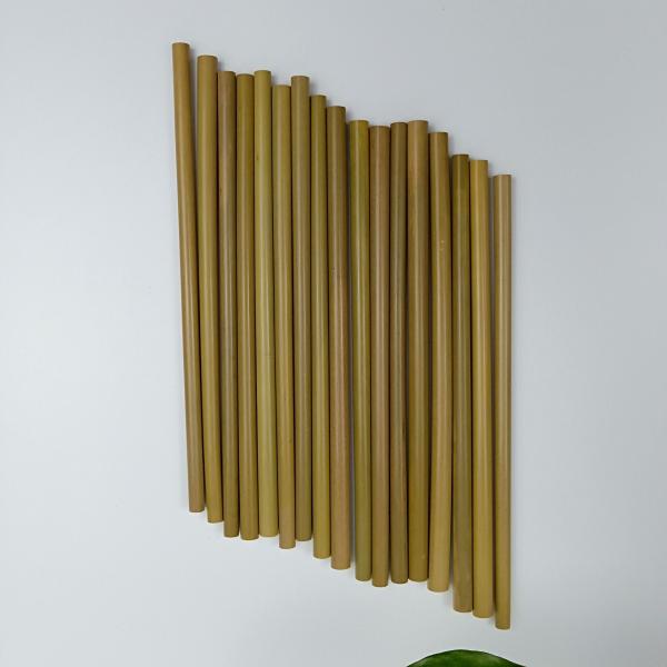 Quality 19cm Disposable Bamboo Straws Natural For Children Beverage Cold Drinkings for sale