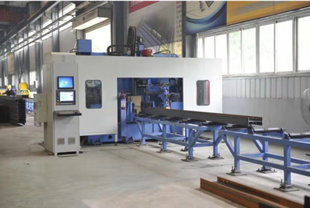 China BT40 High Speed CNC Drilling Machine Line for H Beam Drilling Used in Steel Structure or Bridges for sale