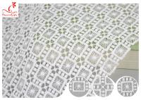 China Poland Guipure Embroidered Floral Lace Fabric With Water Soluble Poly Milk Silk Azo Free factory