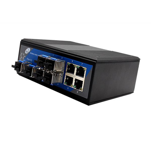 Quality 1632 Bytes 10 Port Gigabit Ethernet Switch With Fiber Optic Ports for sale