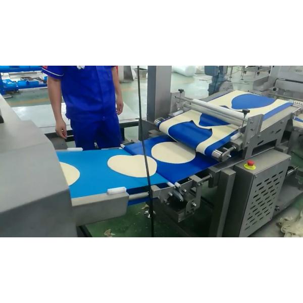 Quality Minimum 2.5 Mm Thickness Automatic Pizza Making Machine Pizza Base / Crust Production Line for sale