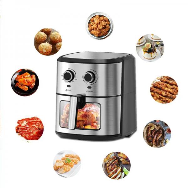 Quality 4 In 1 Nonstick Multifunction Home Electric Air Fryer Visible 6.5L for sale