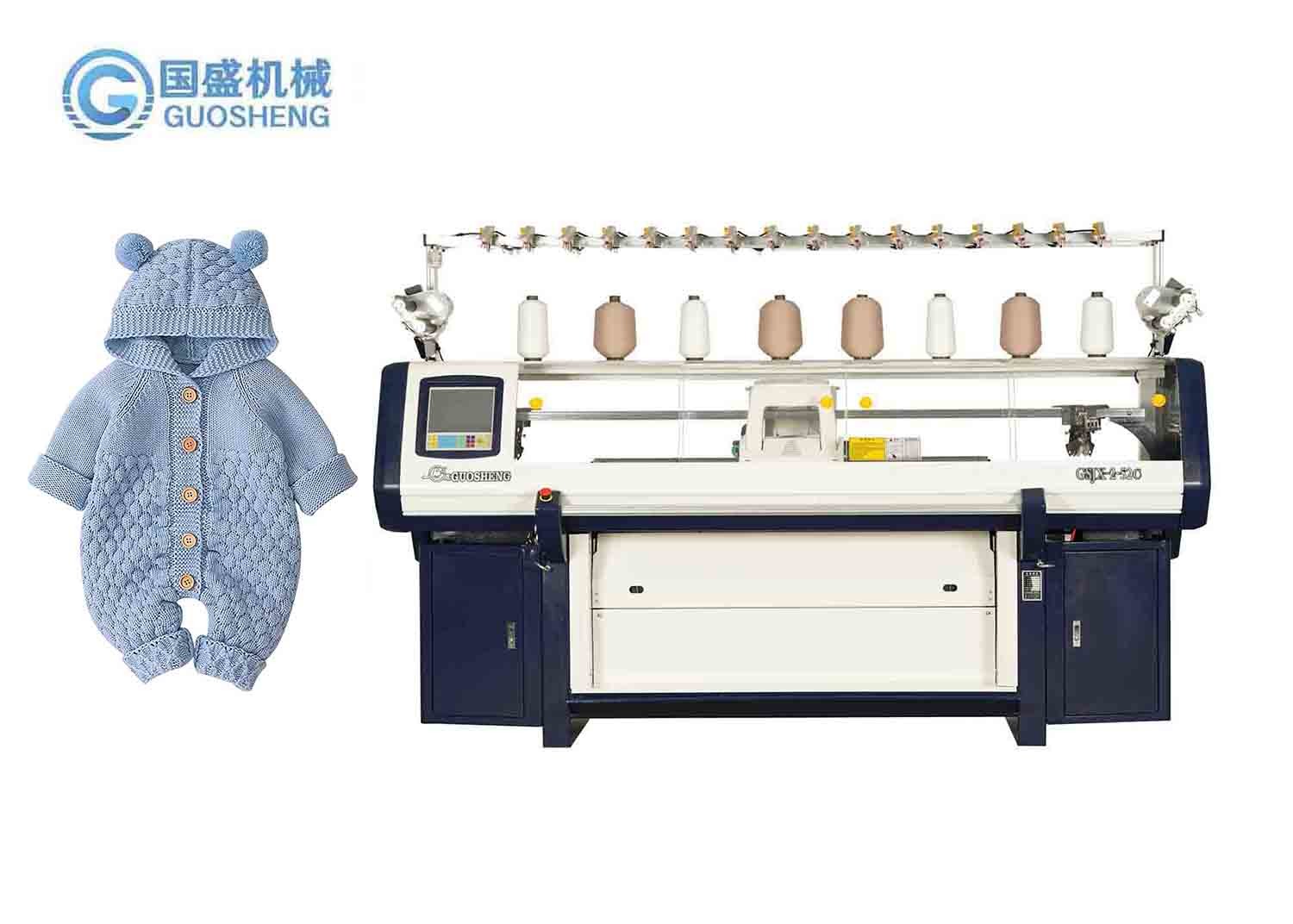 Quality Baby Clothes Double System Flat Bed Knitting Machine With Comb Multi Gauge for sale