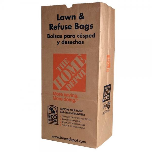 Quality Leafs Refuse 3 Layer 25kg Multiwall Kraft Lawn Paper Bags for sale