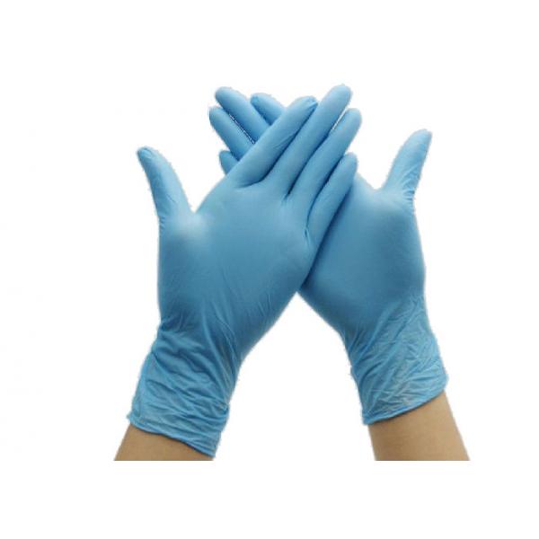 Quality Slip Resistant blue disposable gloves , Sterile Nitrile Gloves Flexible operation for sale