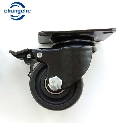 Quality Flat Plate Threaded Industrial Caster Wheels 2 Inch For Forklift Truck for sale