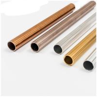 China Champagne Anodized Aluminium Tube Decoration T8 Normal Length 6m factory