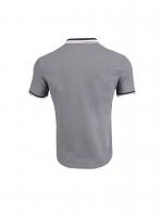 China 180GSM 65% Polyester 35% Cotton Polo T-Shirt For Men Rolled Collar With Buttons Contrast Color factory