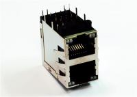China ARJM21A1-805-BA-EW2 2x1 Port 2.5GM Stacked RJ45´s With Separated CT With LEDs factory