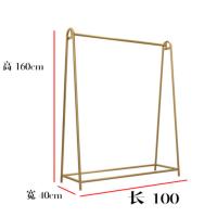 China Metal Garment Clothes Store Rack Gold Color CE Certificate TGL ODM factory