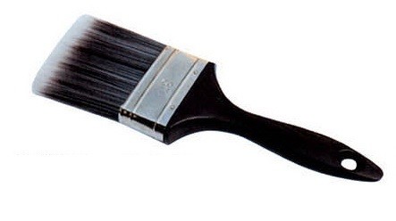 Quality Tapered Polyester Black Bristle Paint Brush 12mm for sale