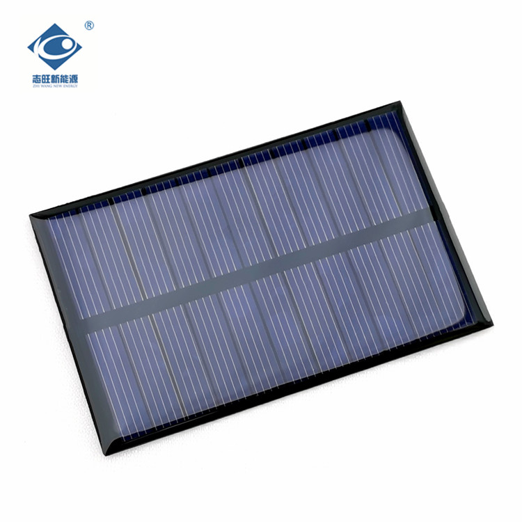 China New Arrival ZW-9664 Epoxy Resin Transparent Solar Panel 0.95W Customized Mini factory