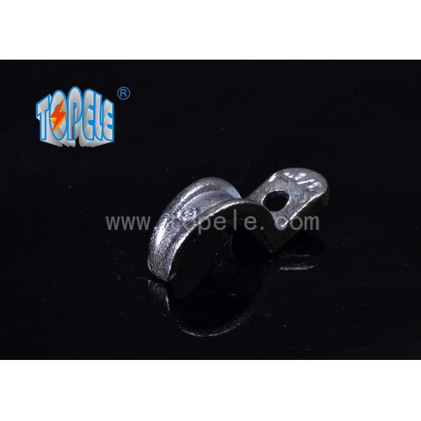 Quality Malleable Iron Pipe Clamp , IMC Conduit And Fittings One Hole Conduit Strap for sale