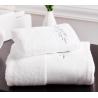 China 100% cotton white satin jacquard hotel towel sets with logo for promotion factory