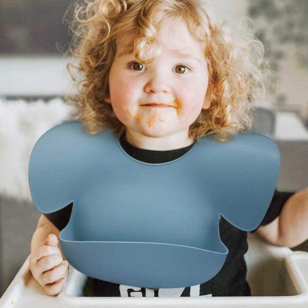 Quality Waterproof Weaning Bibs Silicone Feeding Bib For Three Years Old for sale