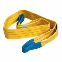 China 1-12 Ton Lifting Hoist Sling Tow Strap Cargo Flat Webbing Sling with Custom Logo for sale