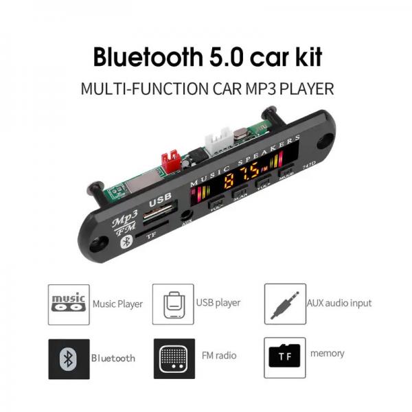 Quality MP3 WMA Bluetooth Fm Radio Module Audio Decod 5.0 with Remote Control for sale