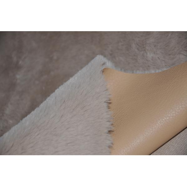 Quality Brush Pattern Rabbit Hair Coating Woven Fabric Solid Pu 700gsm Fur for sale