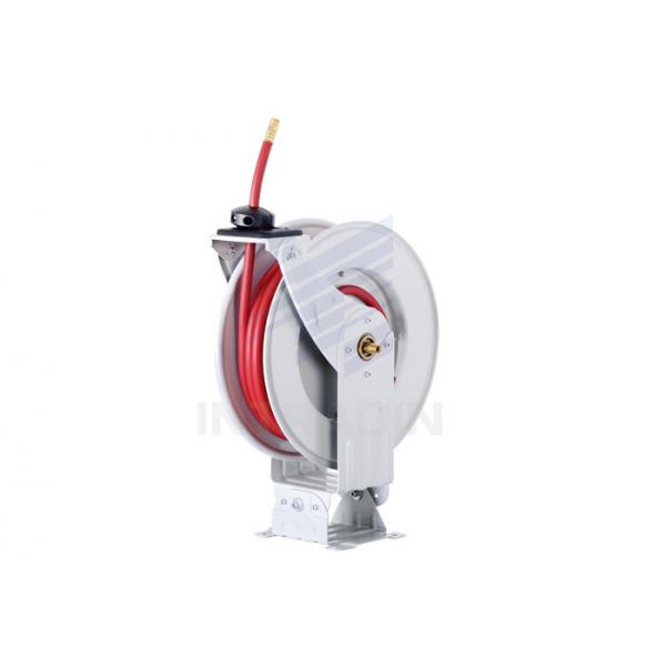 Quality Air Hose Reel / Power Coated Steel Water Automatic Hose Reel 110 Degree Swivel Base for sale