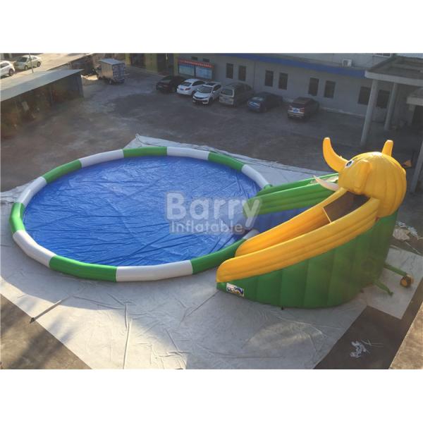 Quality 0.55mm PVC Tarpaulin Inflatable Water Slide Park For Kids / Inflatable Water for sale