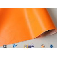 China 0.5mm Orange Silicone Coated Fiberglass Fabric For Thermal Insulation Fire Blanket factory