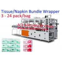 Quality PLC Servo Motors Napkin Tissue Packing Machine Fully Automatic 3-24 Bag/Bundle for sale