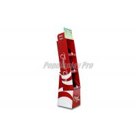 Quality Recycled Floor Standing Display Units Red Stylish Cardboard Book Display Stand for sale