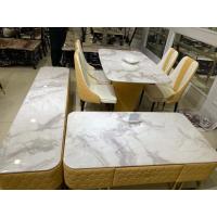 China Abrasion Resistant Nordic Style Tv Stand , Artificial Marble Tabletop White Tv Stand factory