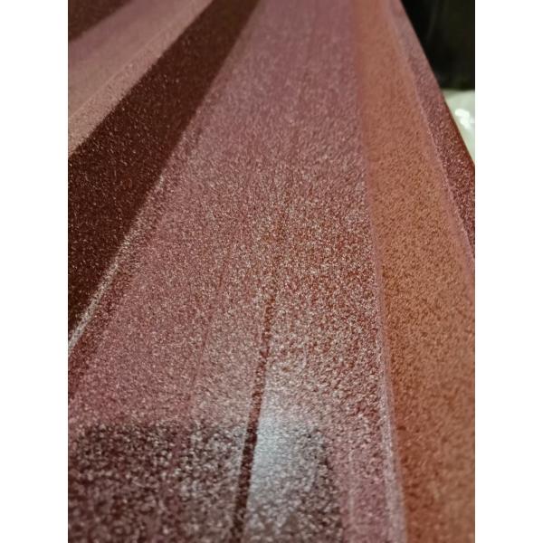 Quality Z275=G90 Super SMP 40 Years Pre-Painted Galvanized Red Color Textured Trapezoidal Roof Sheet Metal Roof Wall Cladding for sale