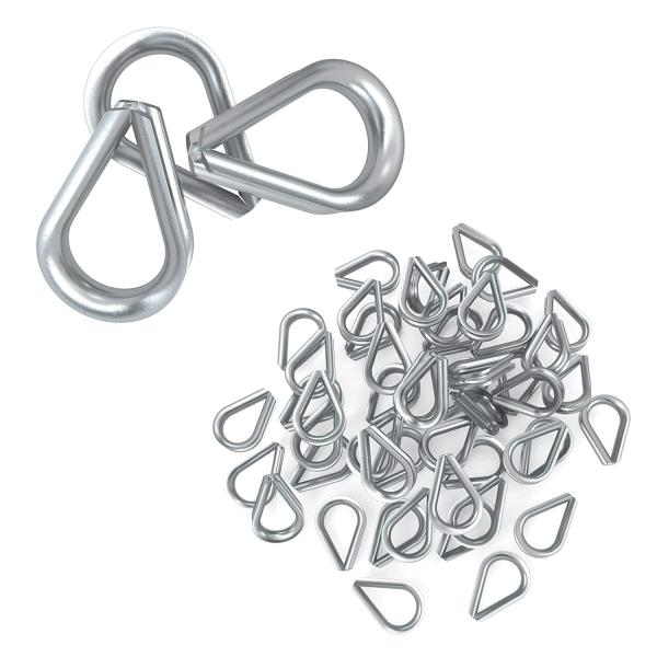 Quality Lightweight Practical Wire Rope Thimbles , Rustproof Stainless Steel Cable Thimbles for sale