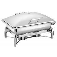 China Stainless Steel Chafing Dish Hydraulic Lid 9.0Ltr Food Pan Buffet Cookwares Electric or Sterno Heat Source factory