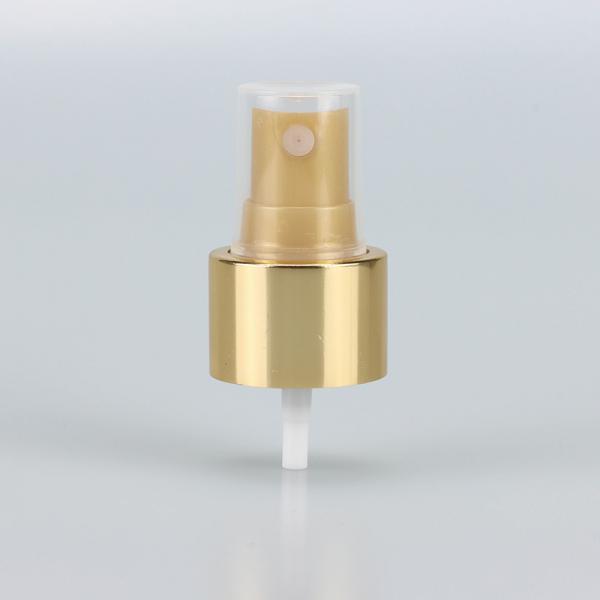 Quality Shiny Gold Aluminum Fine Mist Sprayer pump 24/410 0.12cc Output for sale