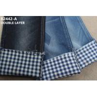 China 403gsm Lattice Double Layer Dobby Denim Fabric Denim Jacket Material factory