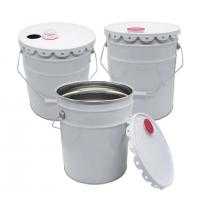 Quality 20L Empty Metal Pails With Spout Lid For Industrial Grease Packages for sale